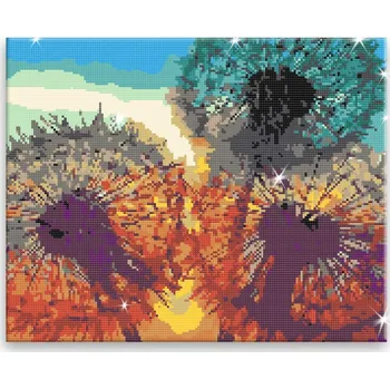 Dětské zboží Diamantové malování - Pampelišky po odkvětu - 50x40 cm, plátno vypnuté na rám - CZ výroba