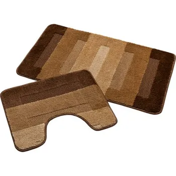 Koupelnová předložka Koupelnová předložka 860 Nevada 106 brown Malý set 40x50 + 50x80 cm