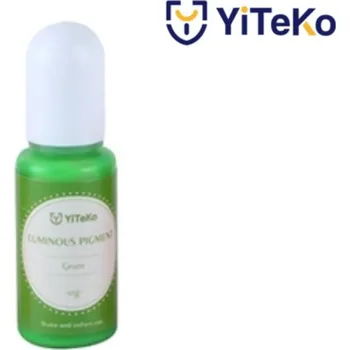 Svítící pigment do pryskyřice YiTeKo Green 12 10ml