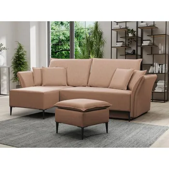 Pohovka Rohová rozkládací pohovka Bob, Barva: Terra 10, Barva: čierna MIRJAN 5903211071744