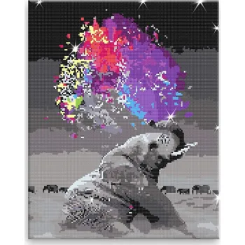 Diamantové malování Diamantové malování - V prachu štěstí - 40x50 cm, bez dřevěného rámu - CZ výroba