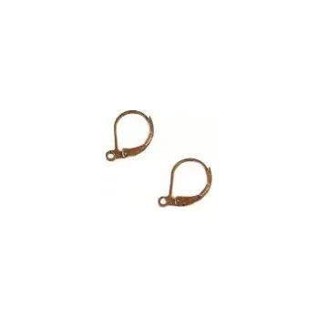 Materiál na výrobu šperku mechanická náušnice 15 x 10 x 2 mm, barva staroměď