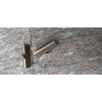 Materiál na výrobu šperku koncovka na stuhu 20 x 6 x 2 mm , pokovení mosaz