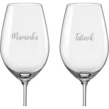 Sklenice Svatební skleničky Maminka Tatínek, 2 ks