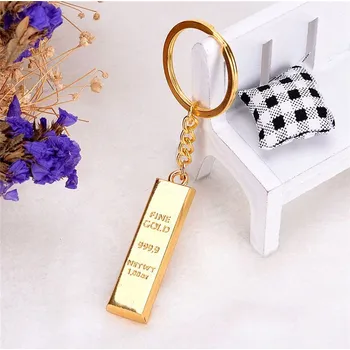 Přívěšek na klíče design Zlatá cihla s nápisem Fine Gold