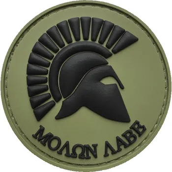 Nášivka WARAGOD nášivka Round Molon Labe PVC Patch OD Green and Black