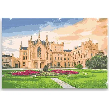 Diamantové malování Diamantové malování - Lednicko-valtický areál - 60x40 cm, bez dřevěného rámu - CZ výroba