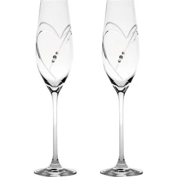 Sklenice Swarovski sklenice na sekt Heart 210ml 2ks * (Cena za set 2 kusy)