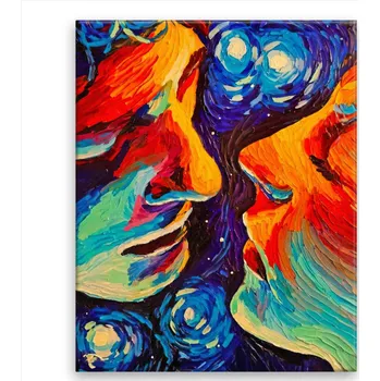 Obraz Obraz na plátně - Polibek v akrylu - 40x50 cm - CZ výroba