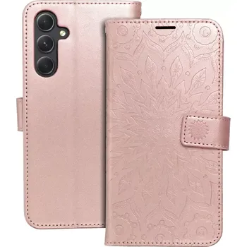 Knížkové flip pouzdro Coolcase Mezzo na mobil Samsung Galaxy S24 - Růžová mandala (Flip kryt či obal Forcell MEZZO na mobil Samsung Galaxy S24 Růžová mandala)