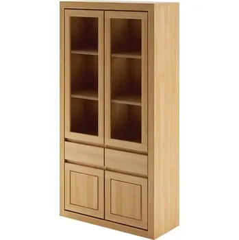 Šatní skříň KW302 dřevěná skříň knihovna z dubu Drewmax (Kvalitní nábytek z dubového masivu)