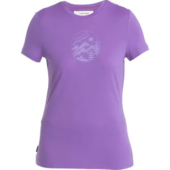 Dámské tričko ICEBREAKER Wmns Merino 150 Tech Lite III SS Tee Camping Circle, Magic velikost: S