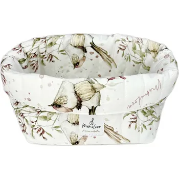 Úložný box Mimilove Malý prošívaný úložný organizér Golden Birds Rose