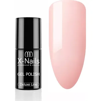 Profesionální gel lak Deluxe line, 5ml – PASTEL PEACH (broskvově růžový, perfektně krycí gel lak) (Dlouhotrvající gel lak, 5ml – pastelově růžový)