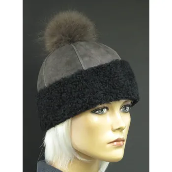 Čepice Splus Dámská kožešinová čepice z ovčiny 5305 světle hnědá Velikost: 55 cm