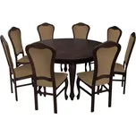 Jídelní set pro 8 osob - RK026, Barva dřeva: ořech, Potah: Casablanca 2304 MIRJAN 5902928437676