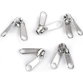 Zip Jezdec ke spirálovým zipům oboustranný No 7, barva 1 nikl