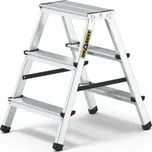 Hliníkové schůdky DRABEST oboustranné 3 příčky