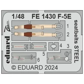 Plastikový model 1/48 F-5E seatbelts STEEL (AFV / EDU)