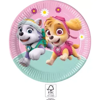 Talíř EKO papírové talíře - Tlapková Patrola Skye a Everest 23cm/8ks