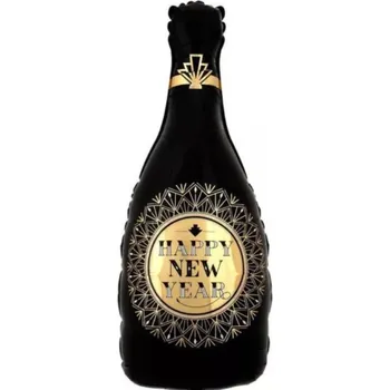 Sklenice Balónky - různé láhve a sklenice Černá láhev