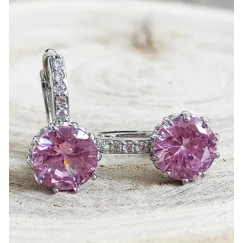 Náušnice Náušnice se zirkony Růžové