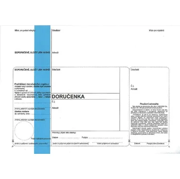 Obálka Obálka s doručenkou KP ODJ - DZ, modrý pruh