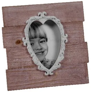 Bytová dekorace Fotorámeček srdce, 2,5 x 22 x 22 cm|Ego Dekor