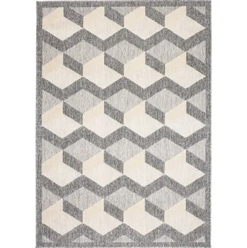 Koberec Kusový koberec 3D šedo krémový 200x300cm