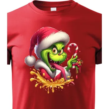 Chlapecké tričko Dětské tričko Grinch, Barva Červená, Velikost 158 cm/12 roků, Canvas Dětské tričko Bezvatriko.cz 2386