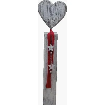 Dekorace srdce se šálou, 7 x 11,5 x 34 cm|Ego Dekor
