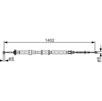 Lanko parkovací brzdy Tažné lanko, parkovací brzda BOSCH 1 987 482 241
