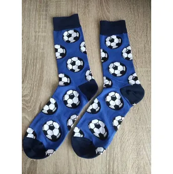 Pánské ponožky Barevné ponožky Modré fotbalové