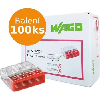 Balení WAGO 4x2,5mm MINI 2273-204
