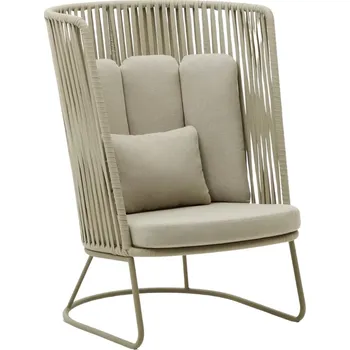 Zelené kovové zahradní křeslo Kave Home Saconca II.