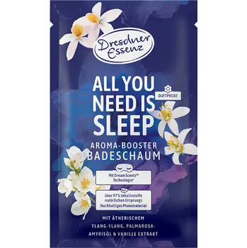 Koupelová sůl Dresdneressenz AROMA BOOSTER - POTŘEBUJEŠ SPÁT - YLANG & PALMAROSA & AMYRIS & VANILKA 80g