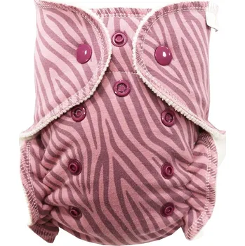 Plenkové kalhoty Breberky BIO Kalhotková plenka (S) - Růžová zebra PAT