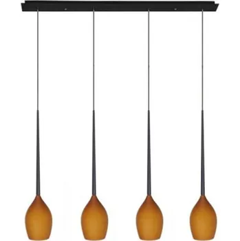 AZzardo IZZA závěsné svítidlo 4x E14 50W bez zdroje 107cm IP20, jantarové/černé