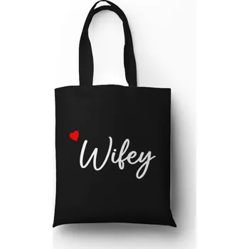 Personal Plátěná taška s potiskem - Wifey Barva: Čierna