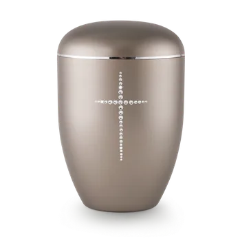 Smuteční dekorace Ekologická urna Crystal Kříž - Fumé