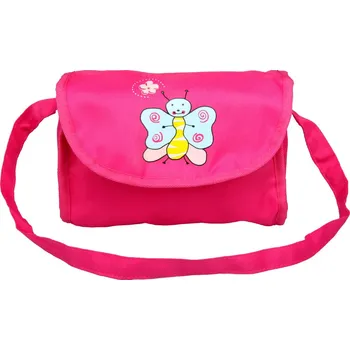 Kočárek pro panenku BonCare Taška na kočárek pro panenky růžová s motýlkem