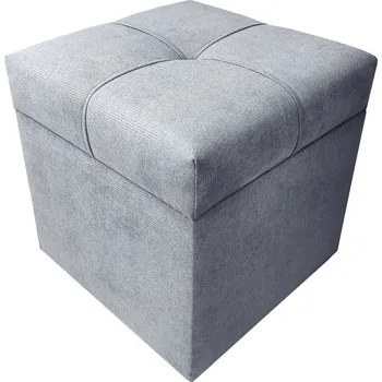 Taburet Taburet Kostka 40 × 40 s úložným prostorem - šedý Soro 90