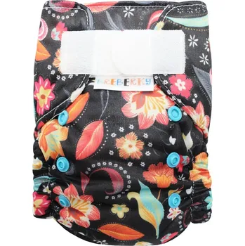 Plenkové kalhoty Breberky BIO Bambusová kapsová plenka (S) - Noční květy SZ