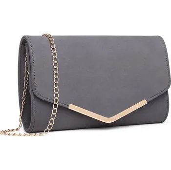 Společenská kabelka psaníčko Miss Lulu Party - šedá LH1756-GY