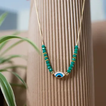 Řetízek Elegantní řetízek s Nazarem Alara - zelený