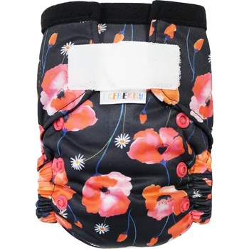 Plenkové kalhoty Breberky Kapsová plenka (S), bez křidélek - Sedmikrásky v makovém poli SZ