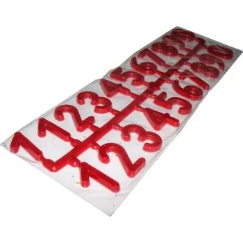 Čísla na úly červené 21 ks