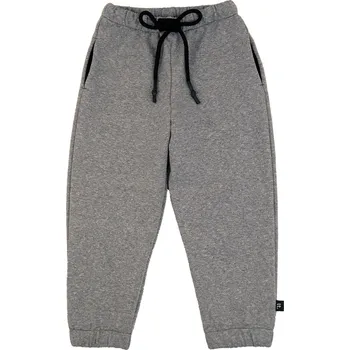 limitka - šedé bavlněné tepláčky s tkaničkami