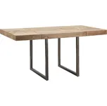 Rozkládací jídelní stůl Mauro Ferretti Nuram 80-160x80x77 cm, hnědá/černá