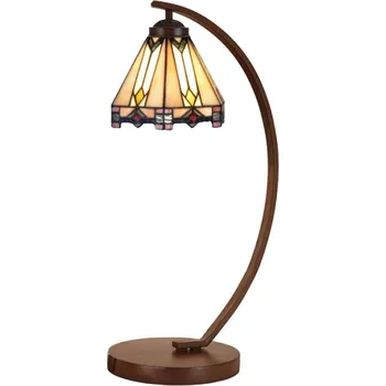 Dekorativní svítidlo Stolní lampa Tiffany Lara béžová – 20x57 cm + doprava zdarma
